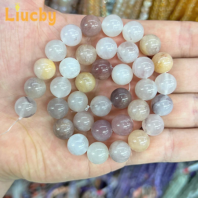 Perline viola naturali pure di pietra naturale per la creazione di gioielli Orecchini da donna fai da te Portachiavi Anelli Accessori 15 "Pollici 46/8/1012mm