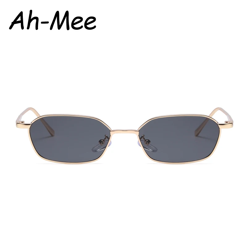 Fashion Metal Frame Square Sunglasses Women Color Lens Sun Glasses Lady Small Steampunk Eyeglasses Vintage Gradient UV400