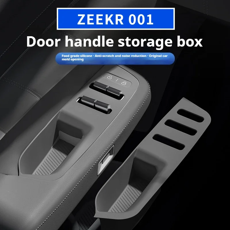 

For ZEEKR 001 2024 2025 Car Door Storage Box Raised Window Panel Silicone Pad Door Handle Storage Box