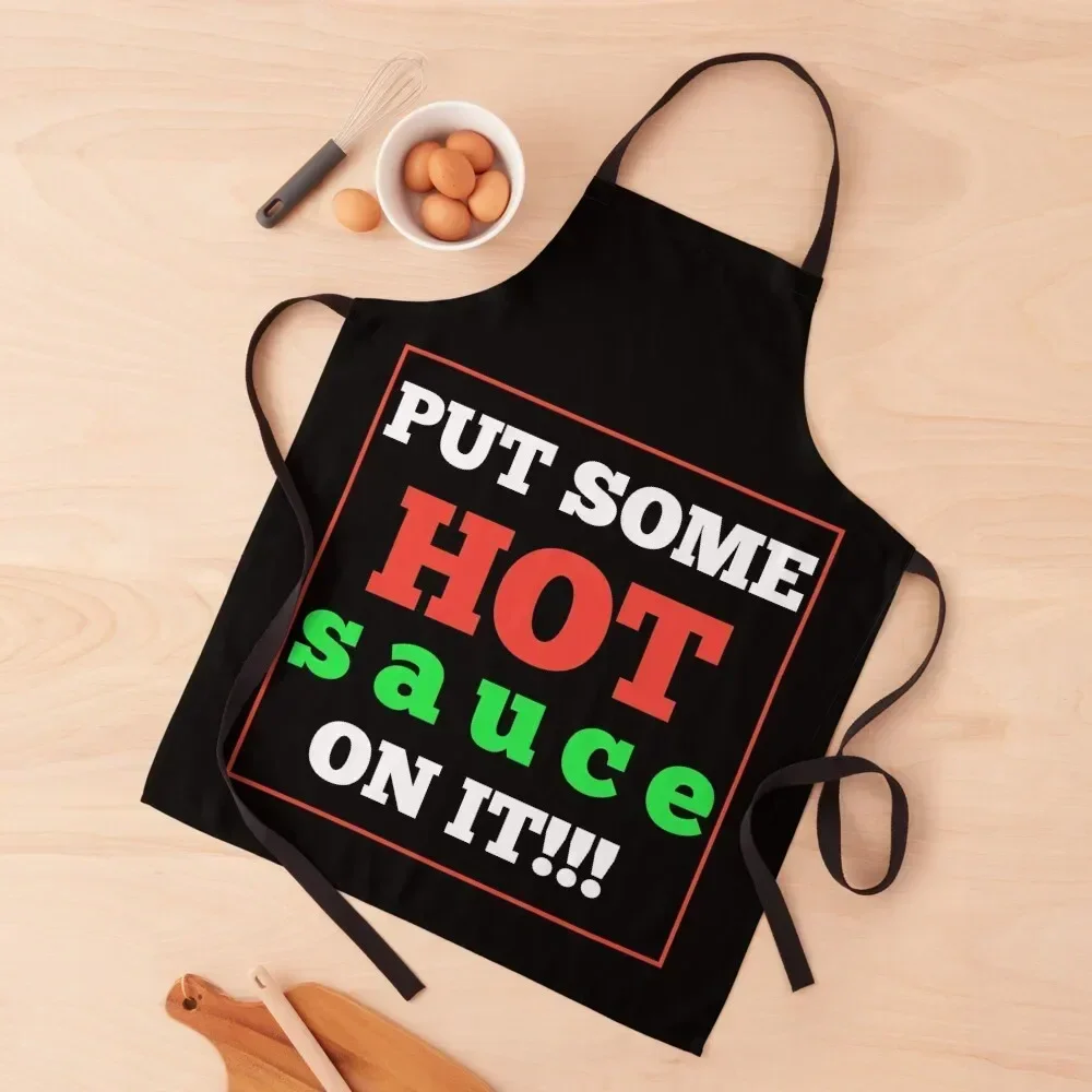 Hot sauce motto Apron Home Utensils Hairdresser For Women Apron