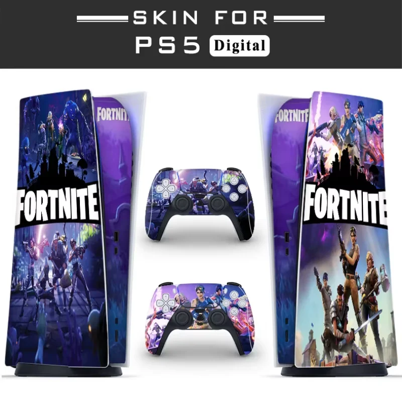 Nuevo y Popular Adhesivo para Consola de Juegos PS5 de Fortnite, Adhesivo para Versión Digital de PS5, Pequeño Regalo, Mercancía de Juego