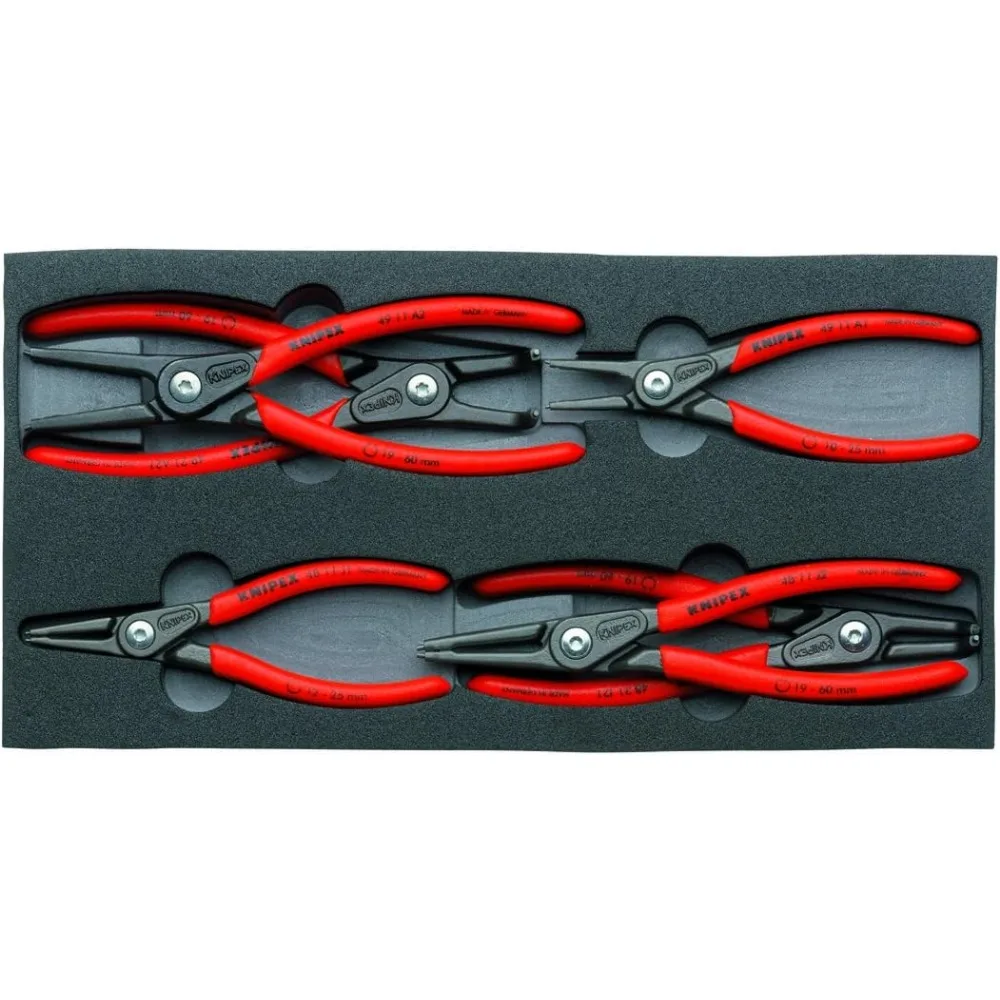 

6-Piece Set of Circlip Pliers in Foam Tray