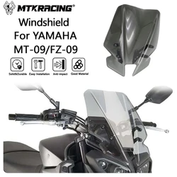 MTKRACING Windshield For YAMAHA MT-09 2014-2020 FZ-09 MT09 Motorcycle Sport Touring Windshield WindScreen Wind Deflecto