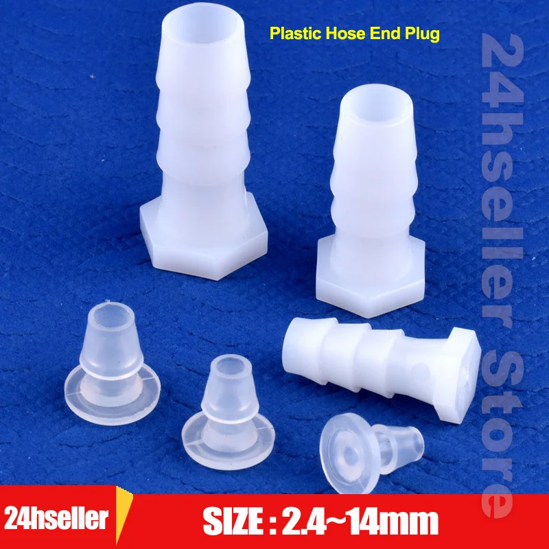 

5~200pcs 2.4~14mm Plastic Hose End Plug Aquarium Tank Air Pump Hose Pagoda Joint Garden Irrigation Water Pipe Connector End Cap