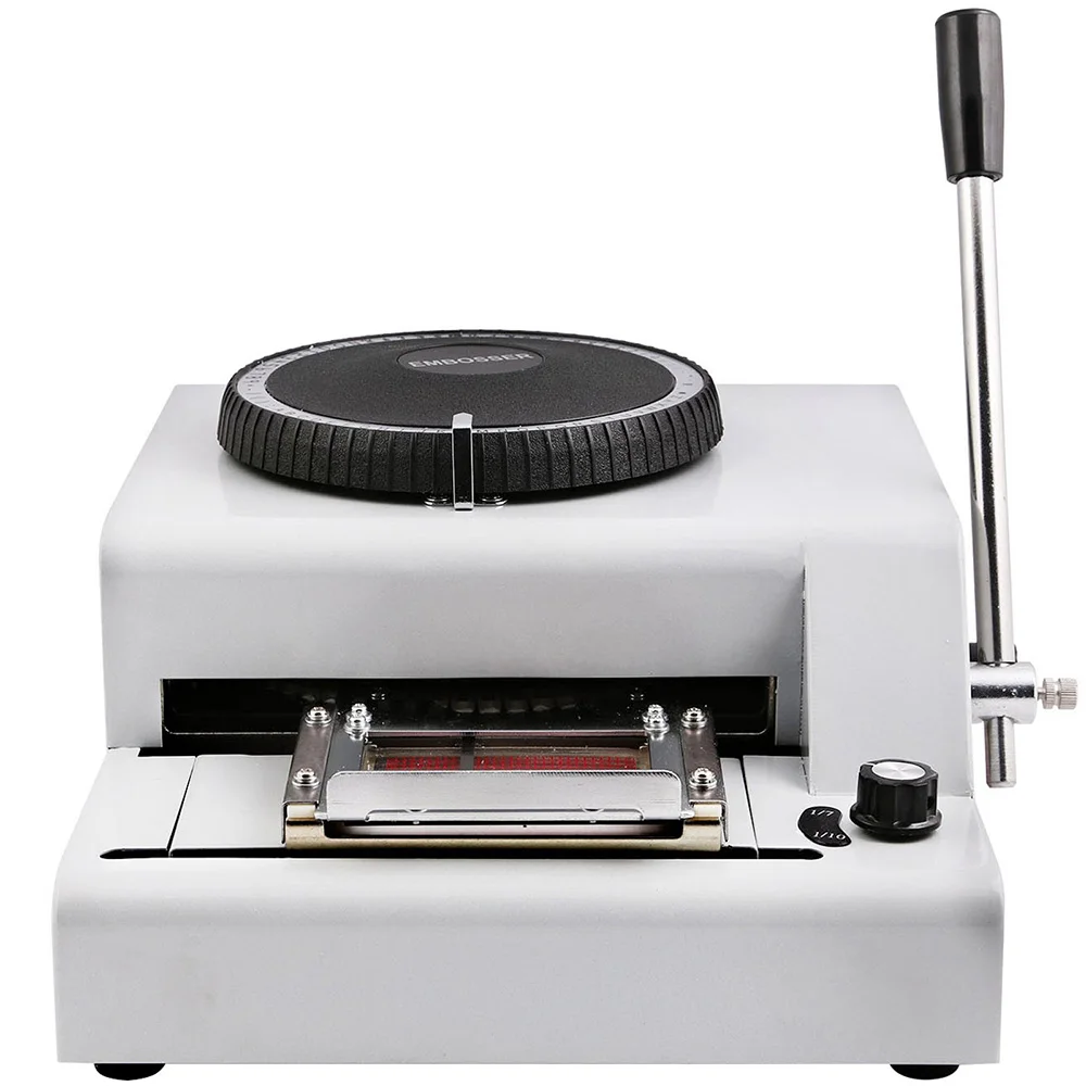 

Manual Embossing Machine Card Embosser for PVC ID VIP Membership Stamping Card 26 Capital Letters 72 Encoded Characters