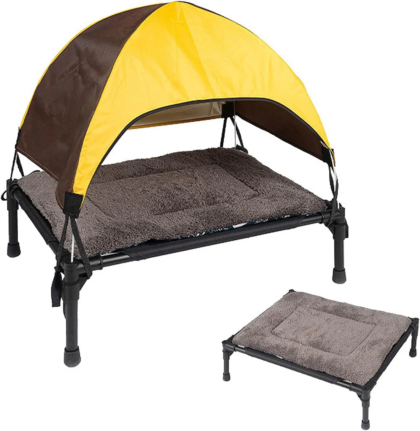 

Portable Cooling Raised Pet Cot Bed with Fleece Blanket for Dogs and Cats Portable Pet Tent