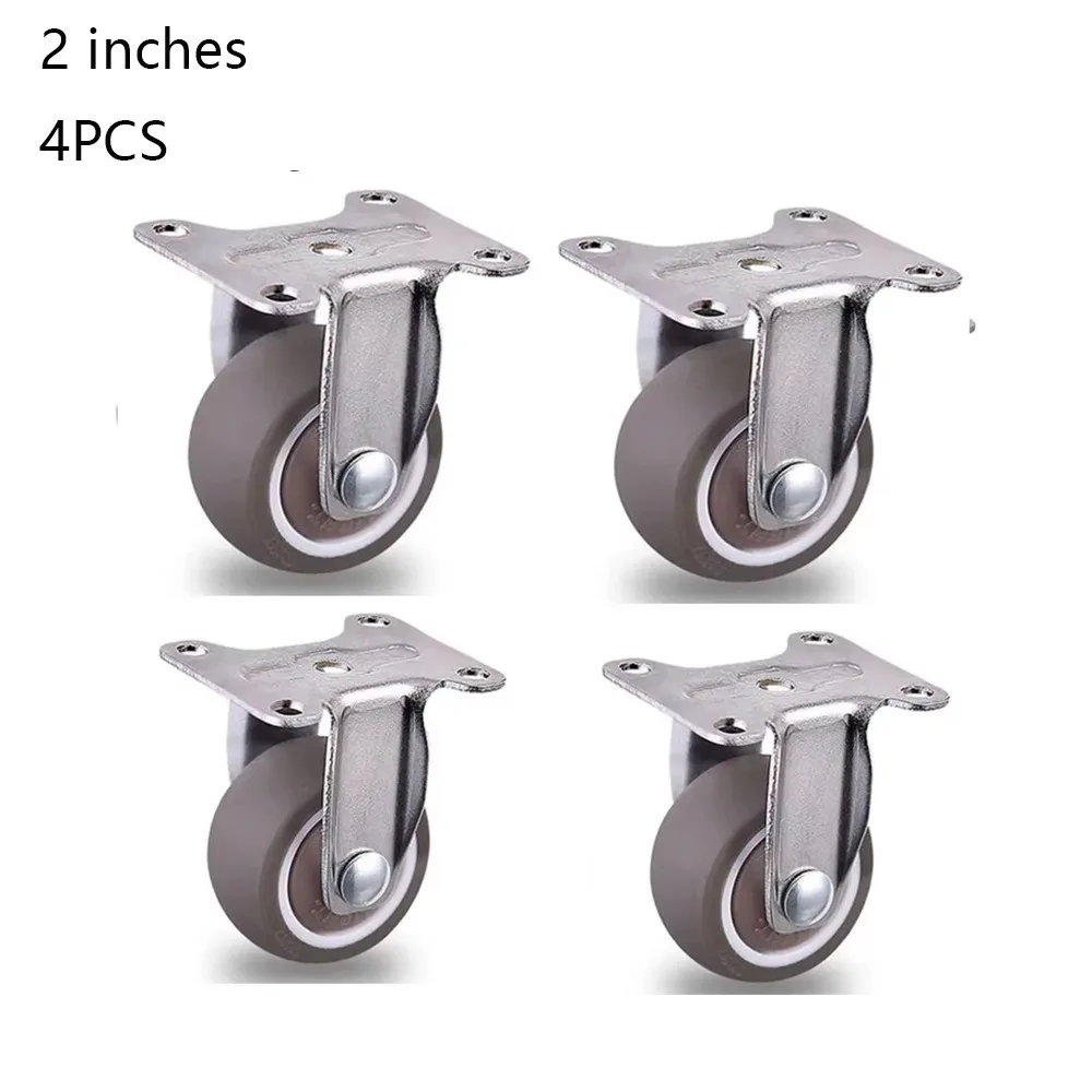 

4 шт. 1,5 "/2" колеса с резьбовым стержнем, поворотные ролики, без шума, резиновые мебельные роликовые тормоза из ТПЭ, сменные ролики M8 для кровати