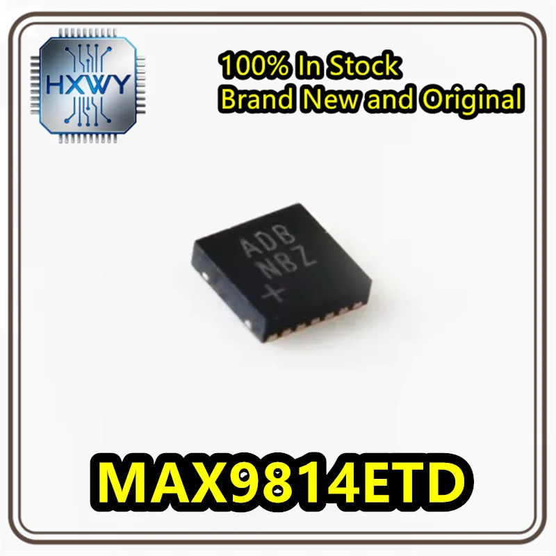 (5/20 pieces) MAX9814ETD+T MAX9814 ADBT DFN-14 audio power amplifier chip brand new original, in stock.
