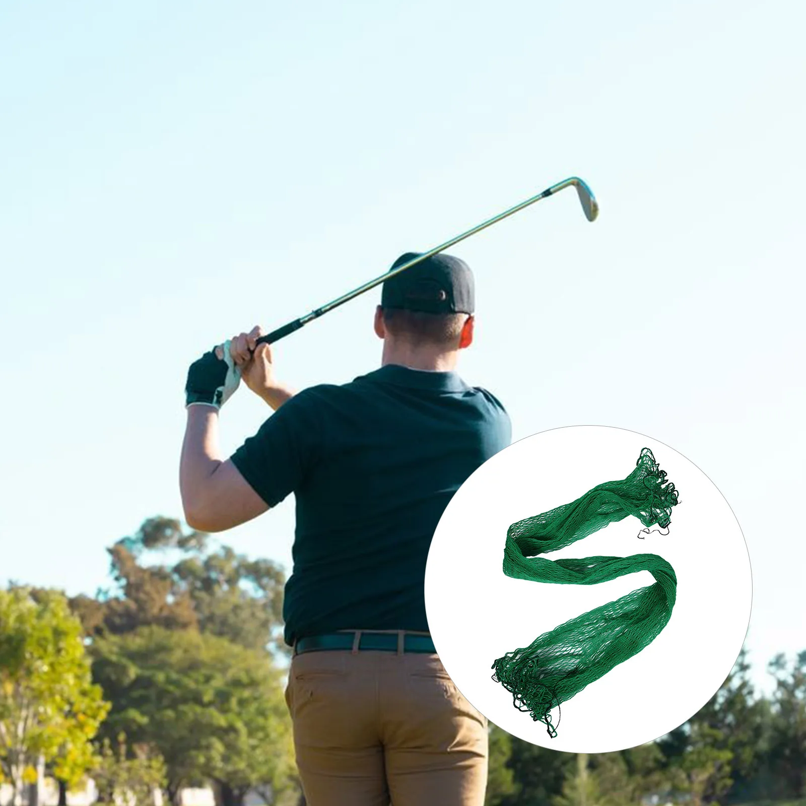 

Golf Practice Net Heavy Duty Hdpe Material 2x2 Green Portable Indoor Outdoor Backyard Golf Hitting Net Sports Training Netting