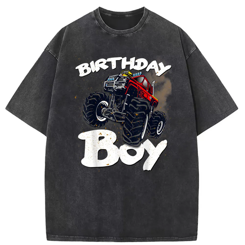 Monster Truck T Shirt Man Birthday Boy Funny Adult Long Sleeve Tshirts Men Classic Summer Fall Sweatshirts Fitness Sportswears