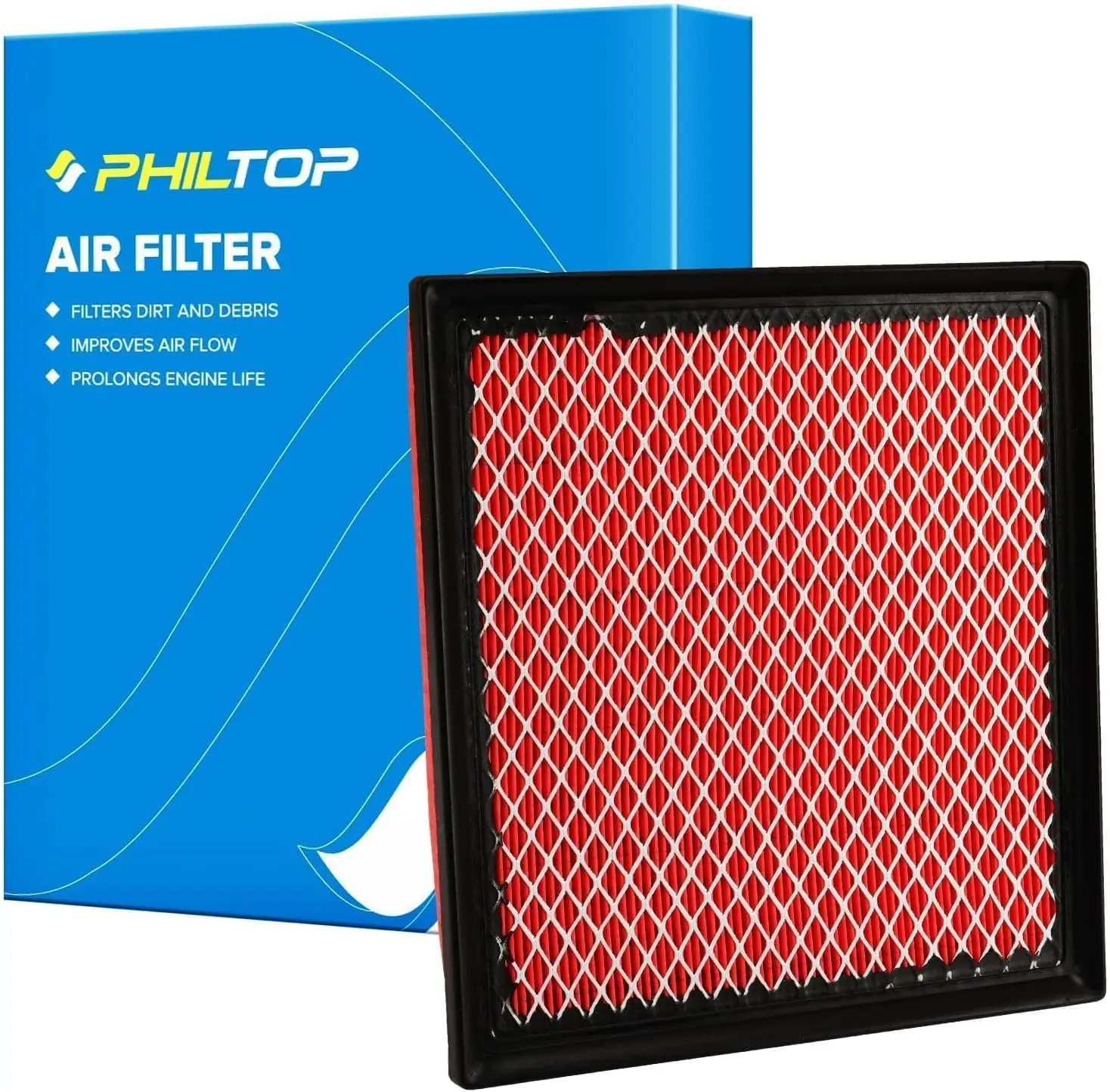 

Upgraded Engine Air Filter CA10755 Replacement for 2011-2021 Grand Cherokee 3.6L/V8 5.7L/V8 6.4L, 2012-2017 Camry V6 3.5L, 2014-