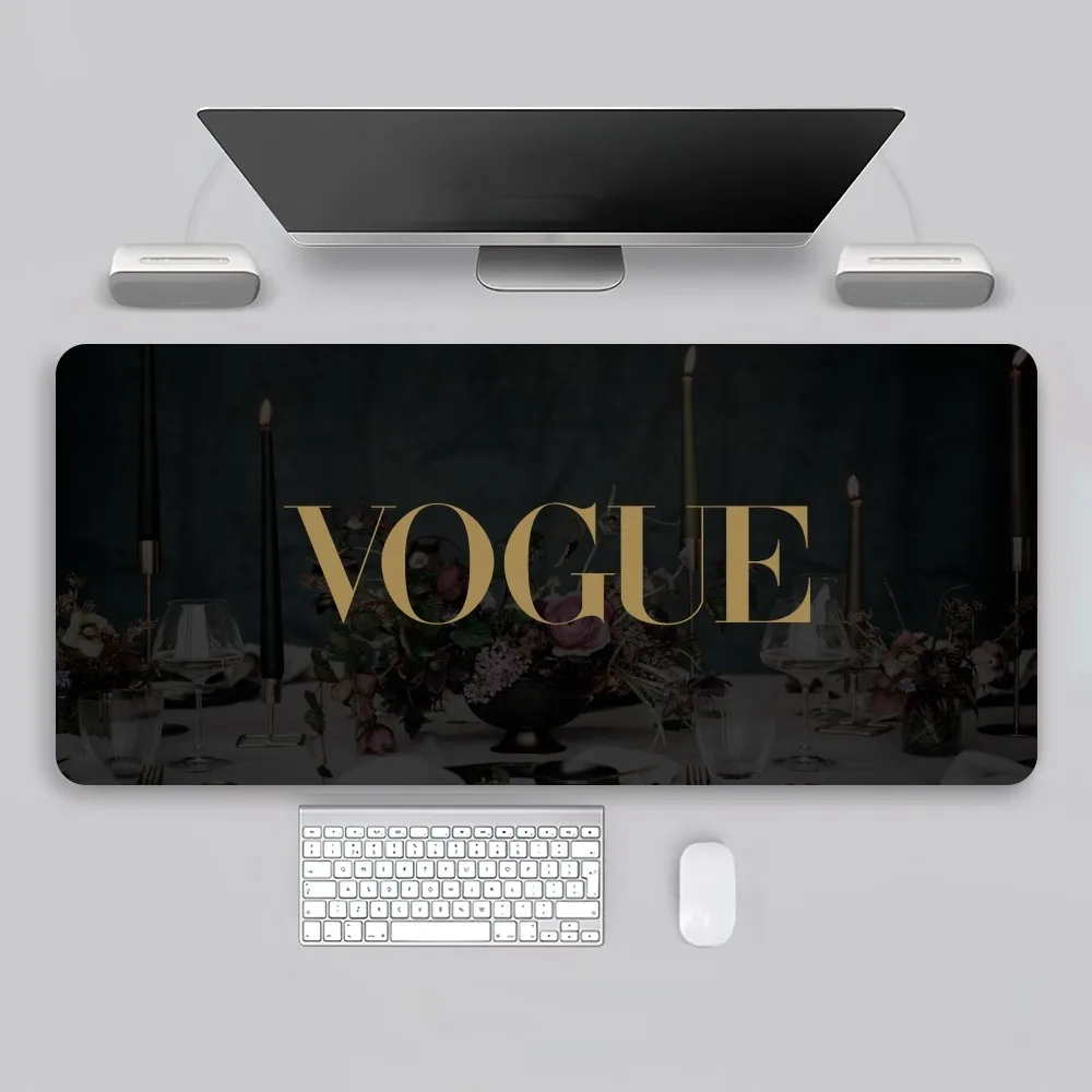 Fashion Logo V-Vogues Cool Magazine Mouse Pad Game Office Large PC Keyboard Rubber Big Desk Computer Laptop Table Mousepad