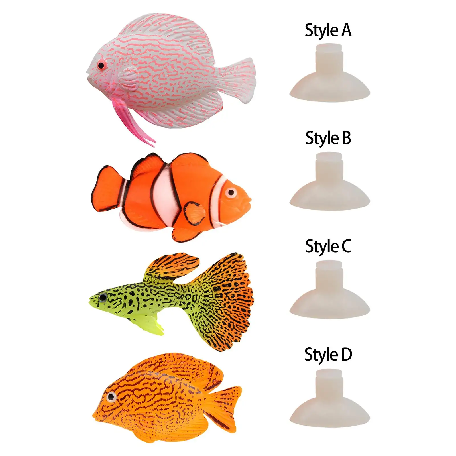 Peces artificiales de silicona para acuarios y peceras - imagen 2