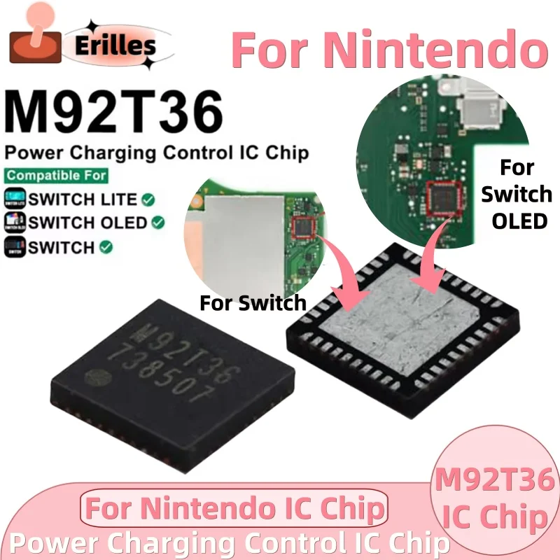 

2/5/10pcs M92T36 Power Charging Control IC Chip For Nintendo Switch /Lite /OLED QFN-40 for NS Switch Console Mother Board Power