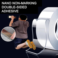 1 2 3 5m Nano Tape Transparent Double Sided Adhesive Tape No Trace Reusable Waterproof Wall Stickers For bathroom Home supplies