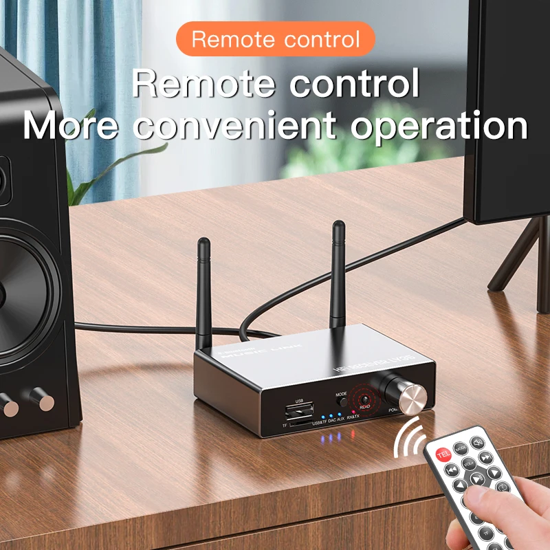 Tebe Coaxial/Toslink Bluetooth Audio Receiver Transmitter 3.5mm Aux Wireless Music Adapter U Disk/TF Card Player DAC Converter - Image 2