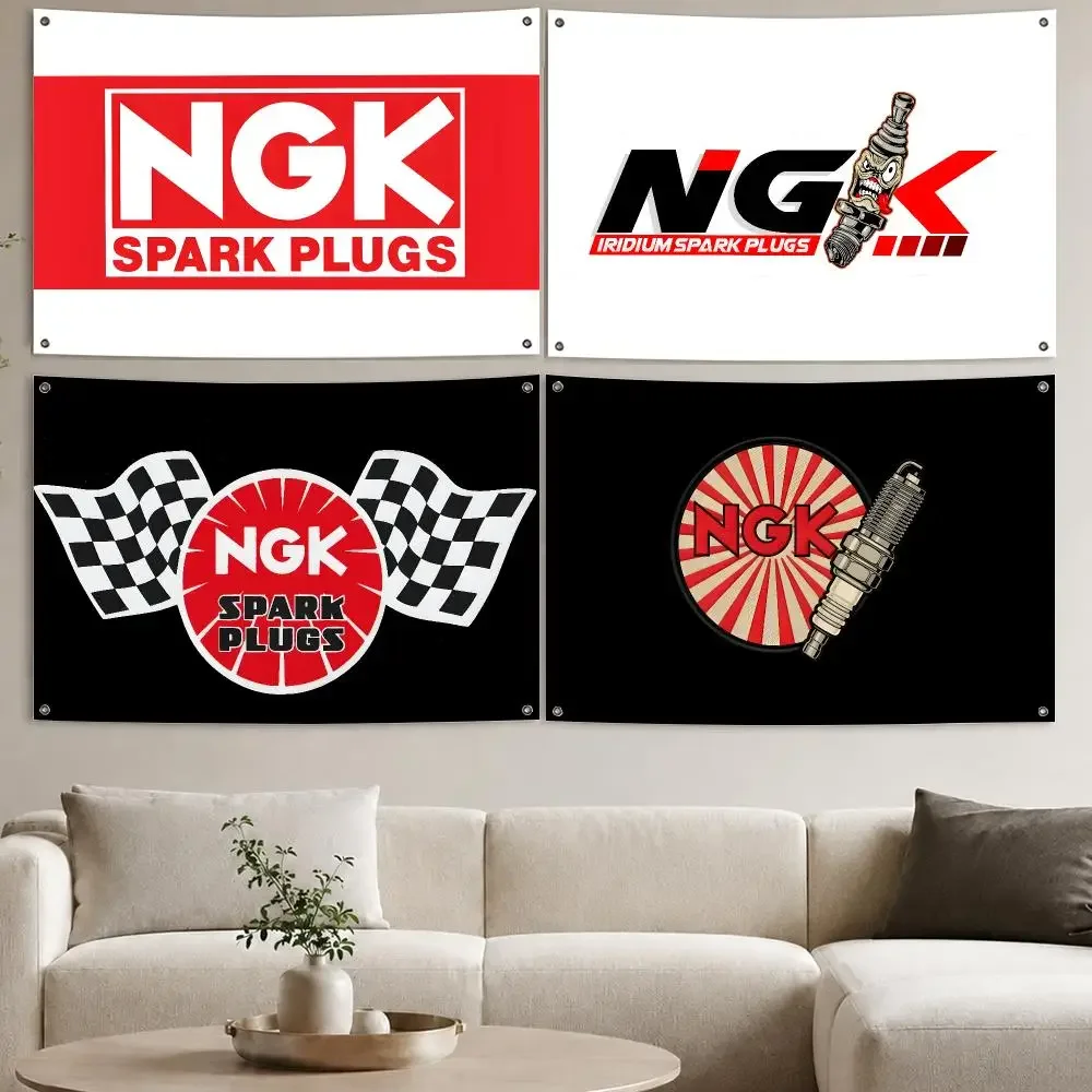 N-G-Ks Auto Parts Flags Aesthetic Wall Tapestry Printed Wall Hanging Living Room Party Outdoor Decor
