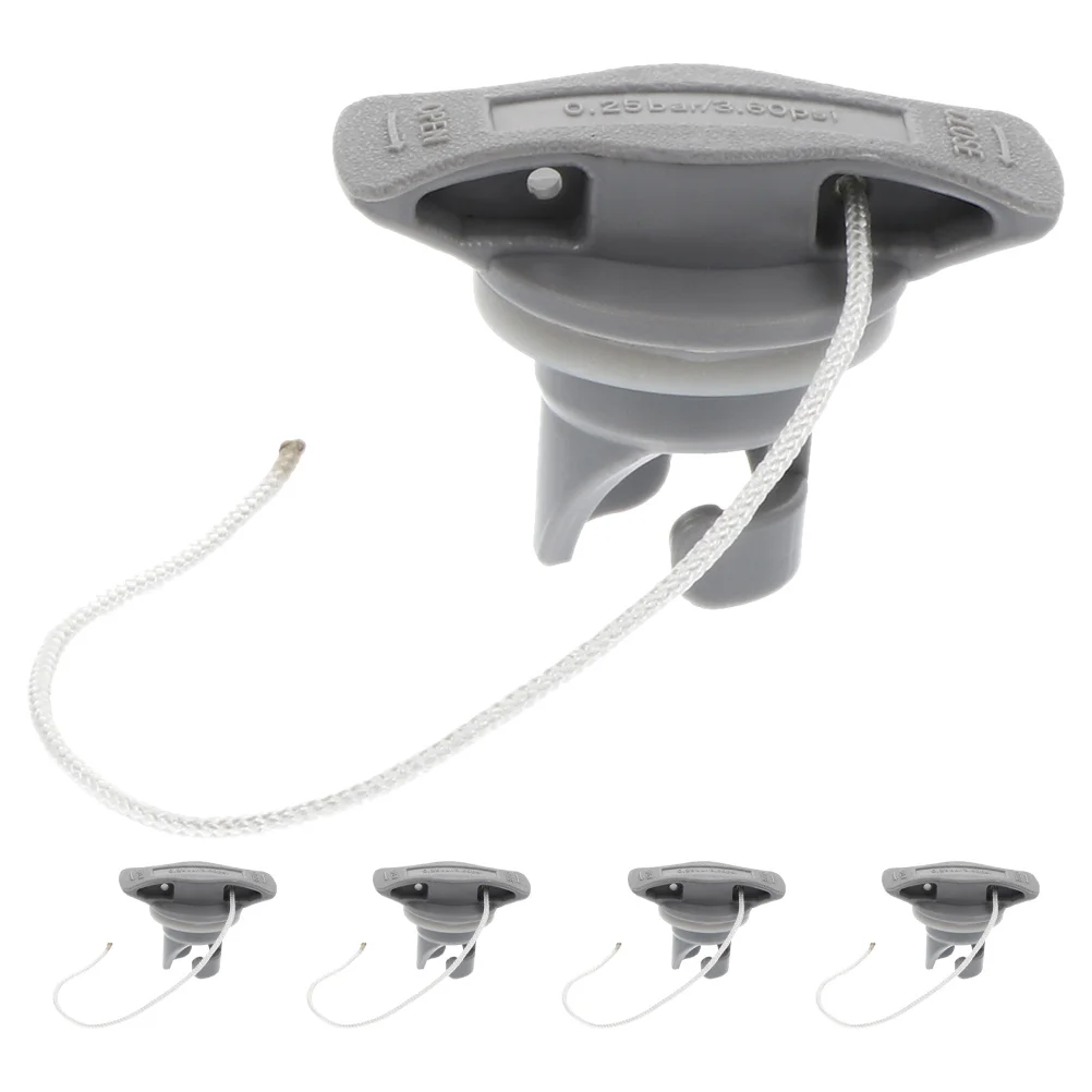 

5pcs Inflatable Boat Valve Cover Durable Air Valve Plug For Kayak Paddle Board Canoe Leakproof Seal Cap Compatible With