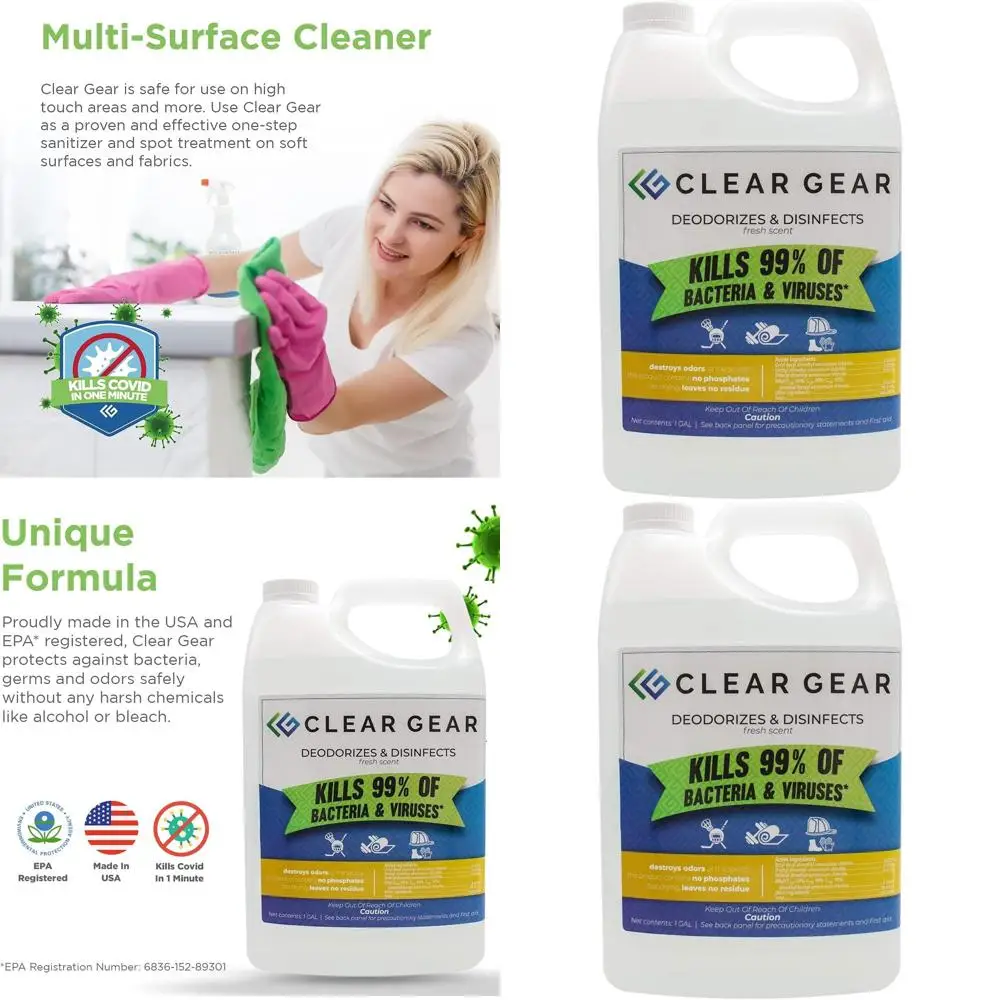 

Дезинфицирующее средство, очиститель, дезодорант больничного класса - 1 галлон, сделано в США, идеально подходит для спортзалов и спортивных центров