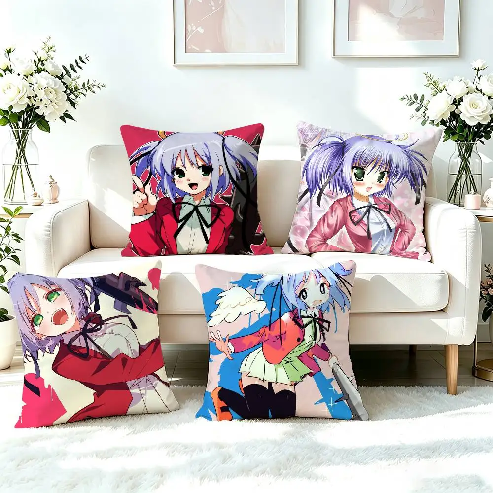 B-Bokusatsu T-Tenshi Dokuro-chan Pillow Case Square Double-Sided Sofa Cushion Cover Bedroom Bedside Pillow
