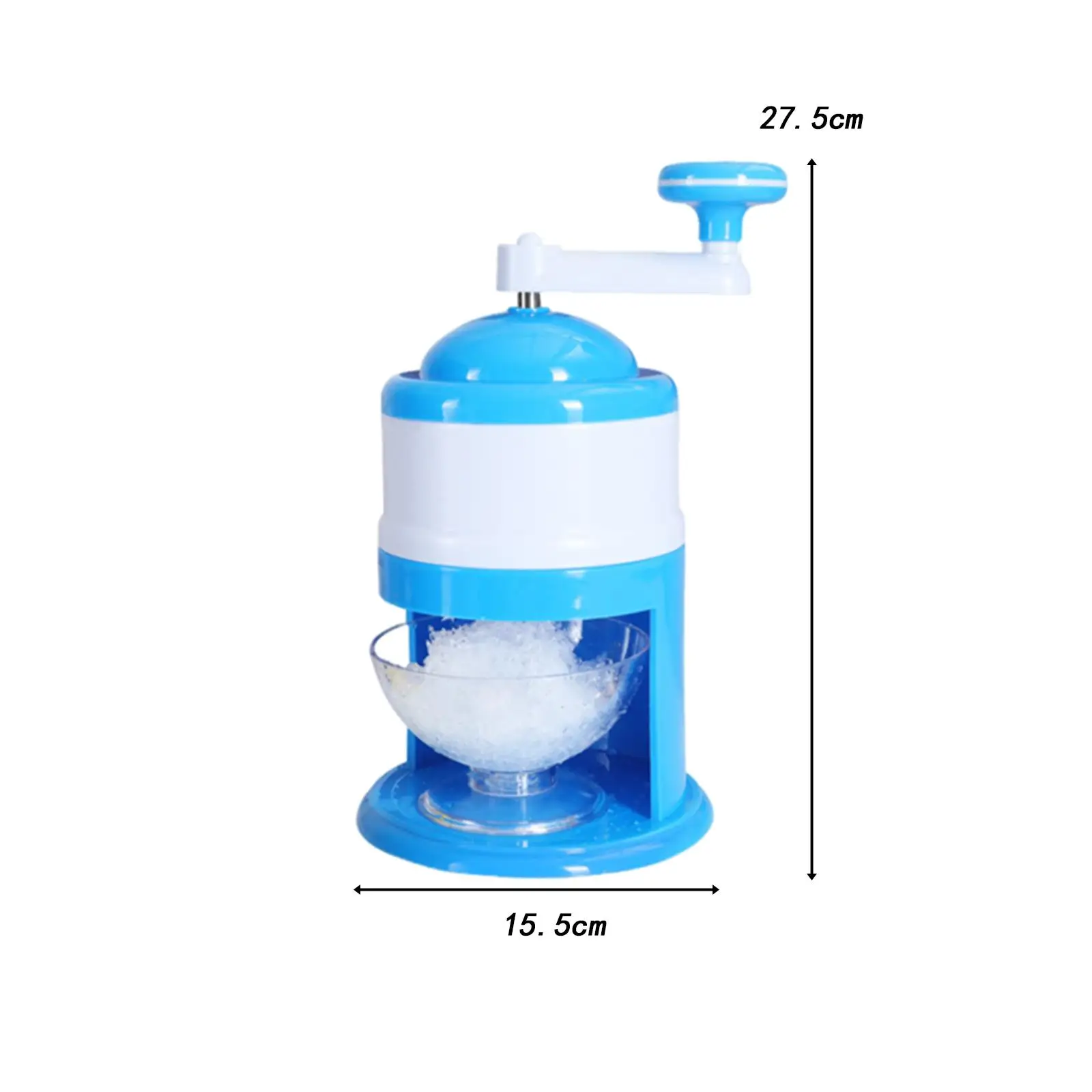 Manual Ice Crusher Portable Mini Hand Shaved Ice Machine Crushed Ice Maker with Ice Cube Tray for Kitchen Restaurants Bars Cafe