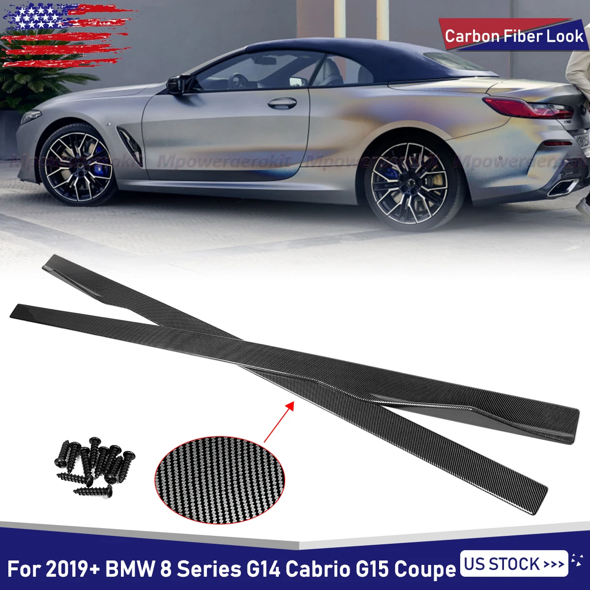 

Карбоновые боковые юбки для BMW 8 серии G14 G15 840i M850i 2-дверные