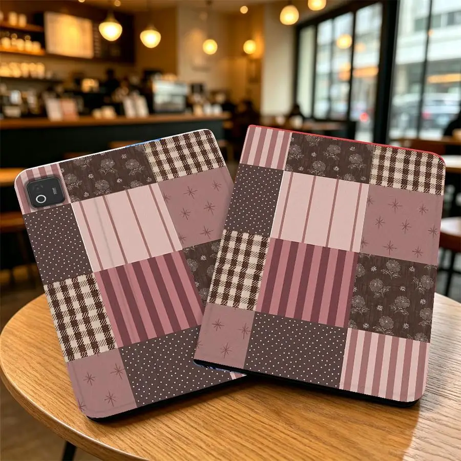 Fashion Stripes Collage Print With Pencil Holder Case for Xiaomi Redmi Pad SE K Pad 8.8 9.7 12.4 Inch Pad 5 6 7 8 Pro Pad 6s Pro