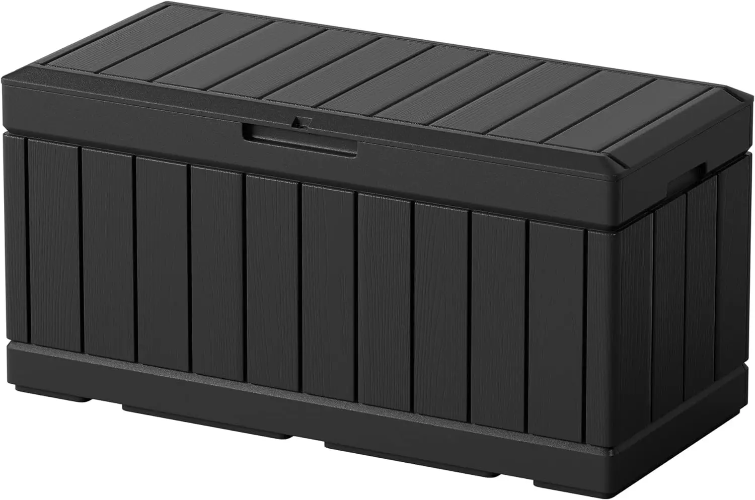 

82 Gallon Resin Deck Box Large Outdoor Storage for Patio Furniture, Garden Tools, Weatherproof and UV Resistant, Lockable, Black