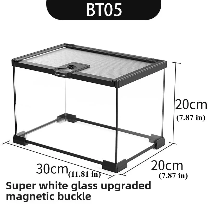 Reptile Pet Breeding Box Rainforest Landscaping Tank Lizard Spider Reptile Horned Frog Glass Ecological Tank Pet Snake