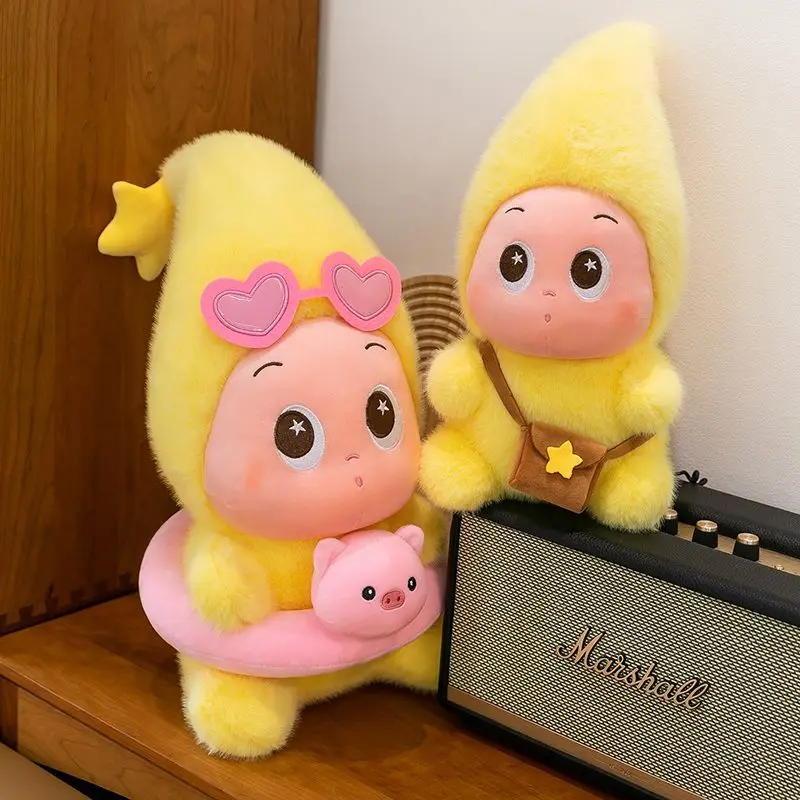 Bonito pequena estrela em forma de brinquedos de pelúcia peculiar em forma de estrela bonecas lance travesseiros e estatuetas de anel de natação para meninas presentes de aniversário