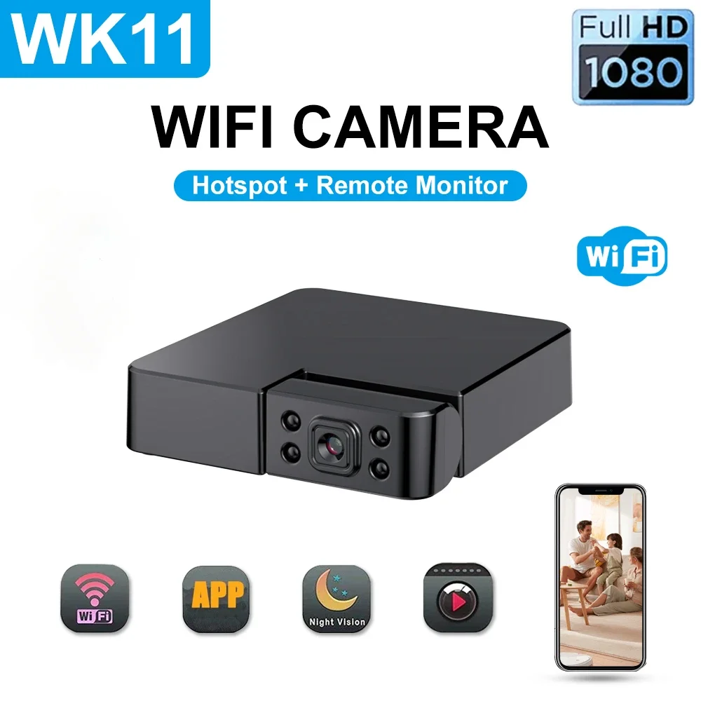 WK11 Mini Wifi Camera Wireless 1080P Video Clear IR Night Vision Motion Detection Home Security Surveillance Camera Monitor