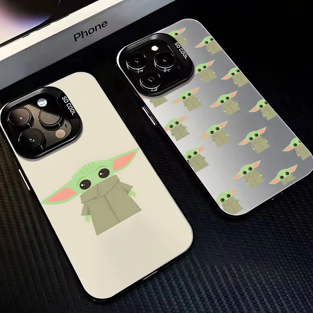 

Cute Baby Y-Yoda Phone Case For iPhone17,16,15,14,13,12,11 Plus,Pro Max Black Matte Shockproof Cover