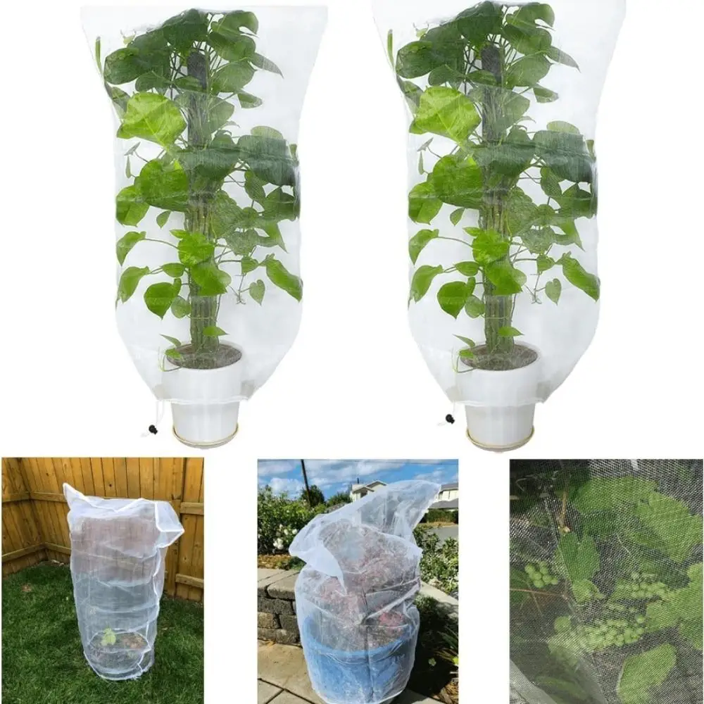 

Garden Tool Insect-proof Plant Mesh Cover Bag Full Protection With Drawstring Garden Plant Mesh Cover Anti-Bird Mesh Bag