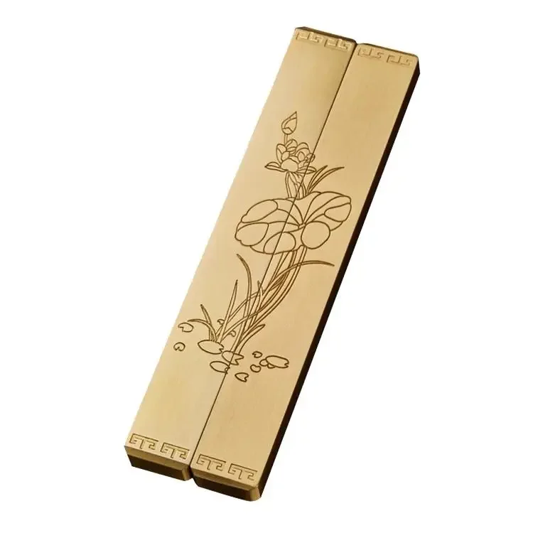 Exquisite Brass Paperweights Chinese Painting Calligraphy Paper Weight Brass Hand Polished Press Paper Weight Peso De Papel