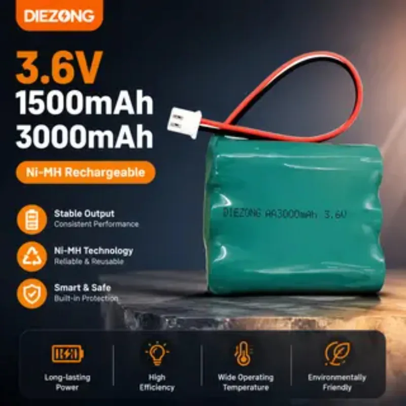 NI-MH Battery Pack 3.6V 1500mAh-3000mAh for Lighting Fixture Fire Emergency Light Rechargeable Batteries  High Magnification