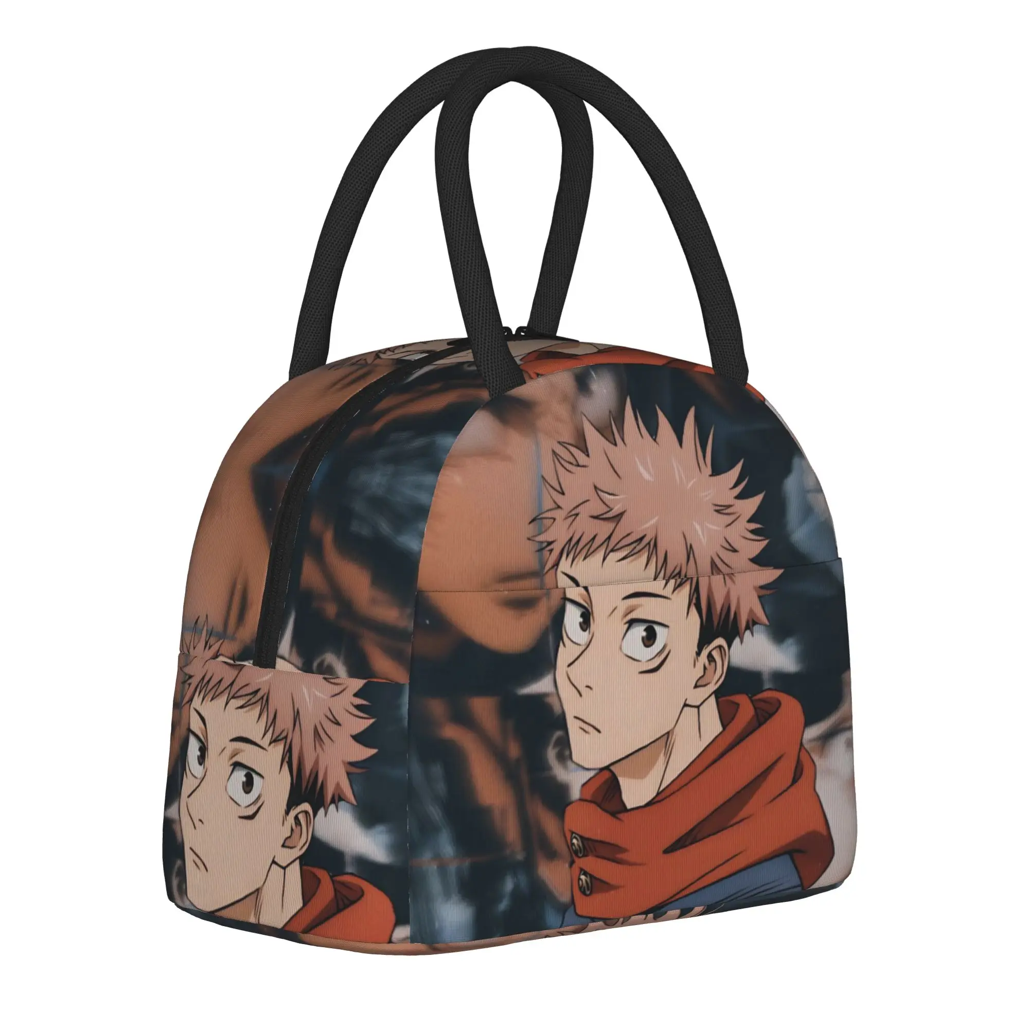 Itadori Yuji  Thermal Insulated Lunch Bags for School  JJK Anime  Portable Food Bag Men Women Thermal Cooler Lunch Boxes