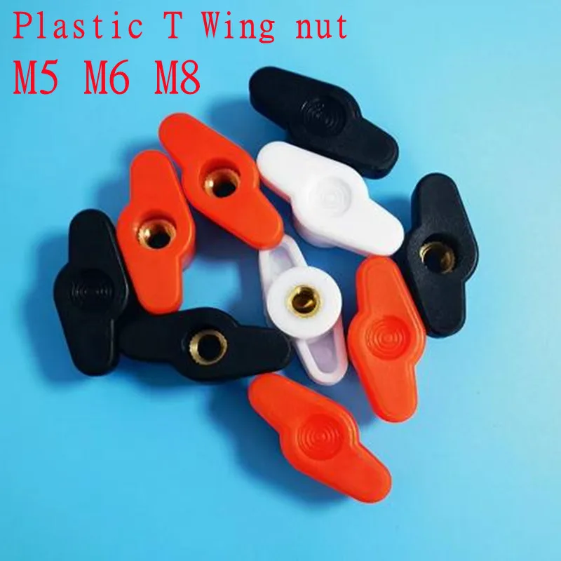 5 piezas M5 M6 M8 37 # T ciruela baquelita apretar a mano tuercas mariposa cabeza de plástico perilla de mano tuerca de pulgar tuerca de ajuste manual