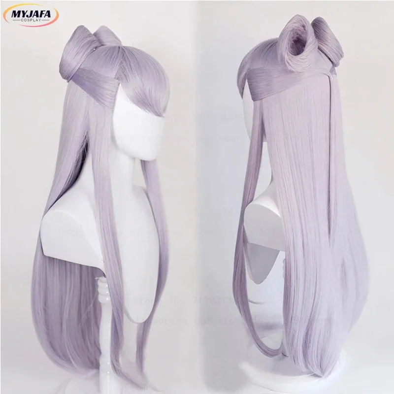 แคนดี้ 2025KDA วิกผมเอเวลีนที่เลวร้ายที่สุด LOL คอสเพลย์ยาวสีฟ้าสีม่วงพร้อมซาลาเปาผมสังเคราะห์ทนความร้อนอะนิเมะวิกผม +