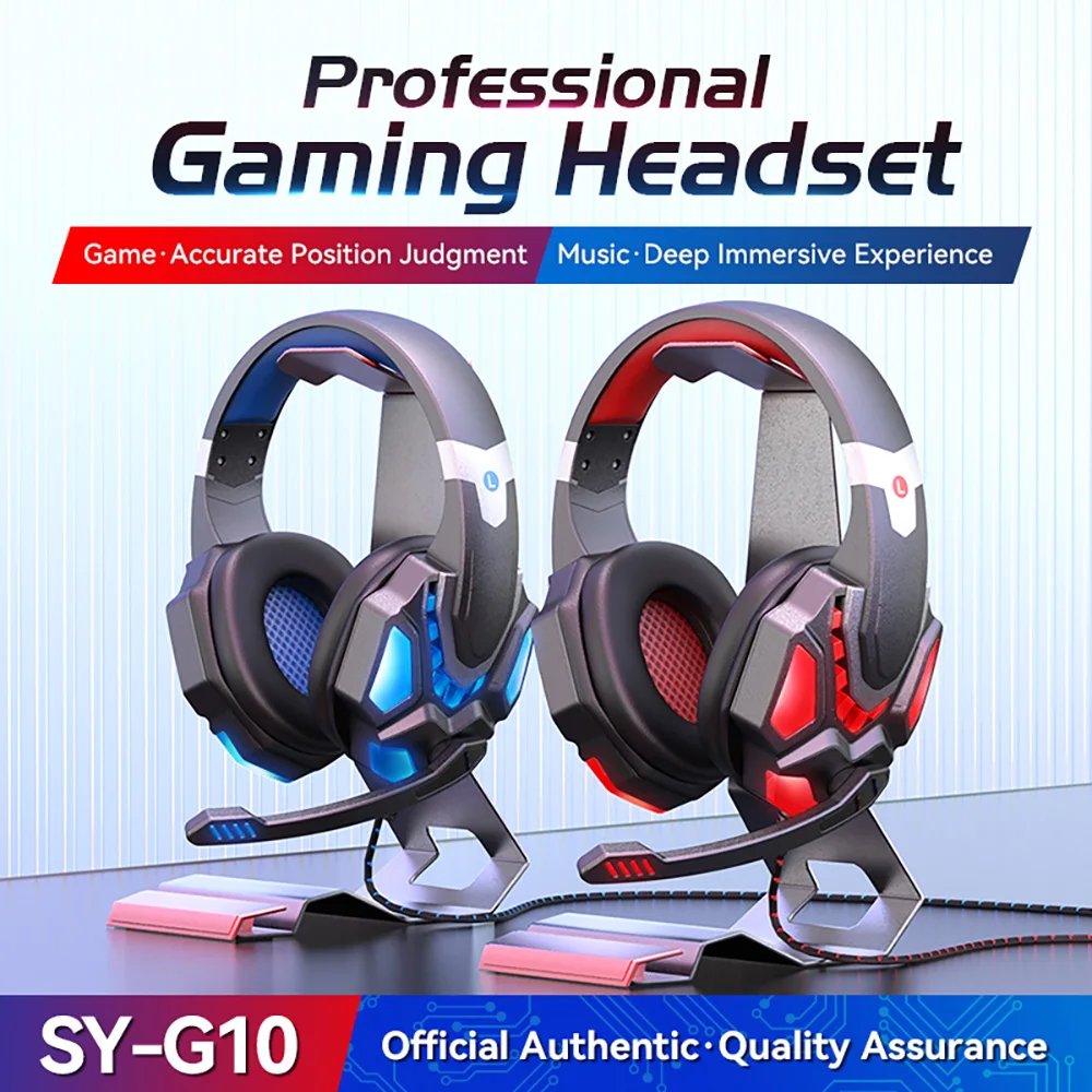 

Game Headphones Gaming Headsets Bass Stereo Over-Head Earphone Casque PC Laptop Microphone Wired Headset For Computer PS4 Xbox