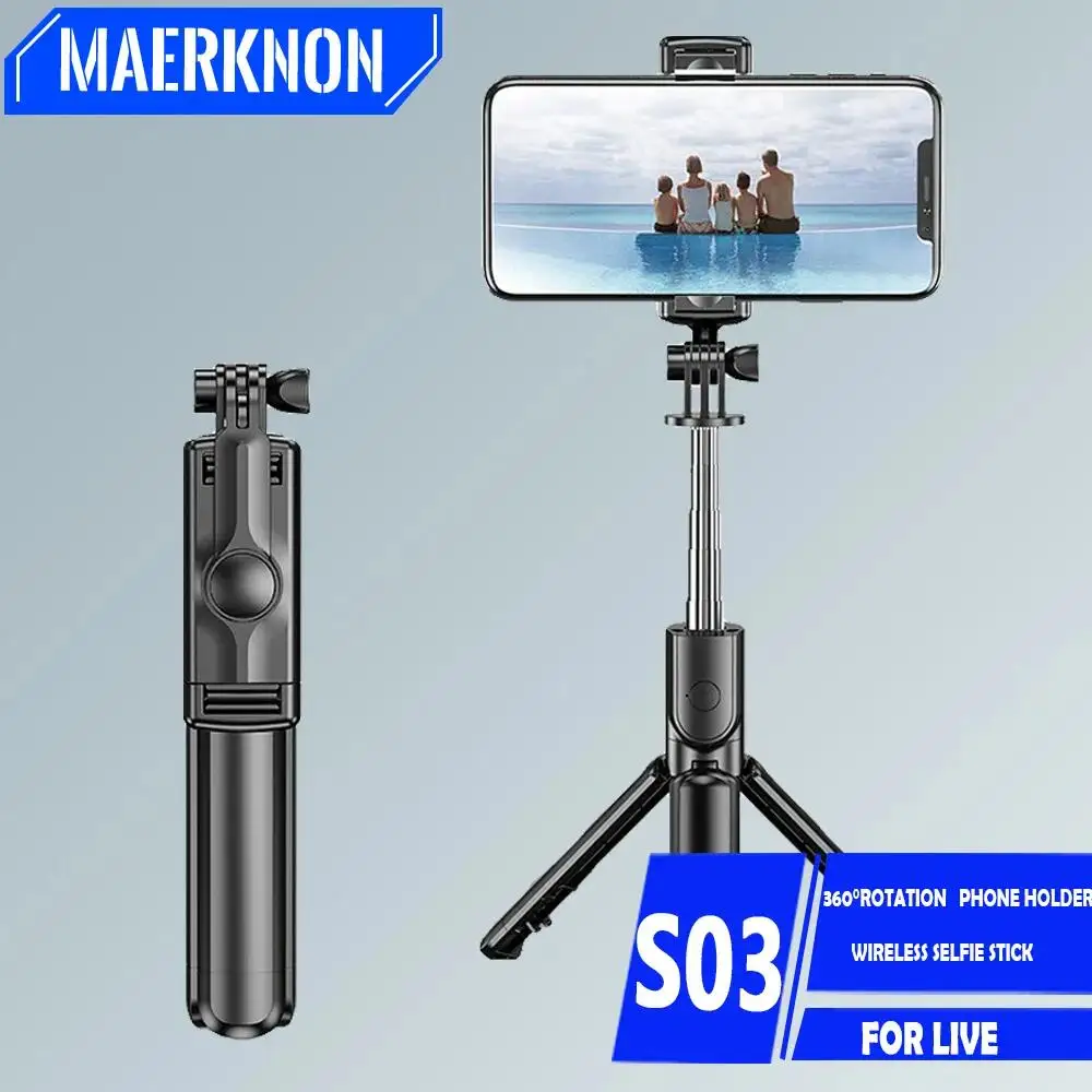 Extendable Cell Phone Holder Selfie Stick Tripod Wireless Bluetooth-compatible Live Streaming Mobile phone Support Phone Holder