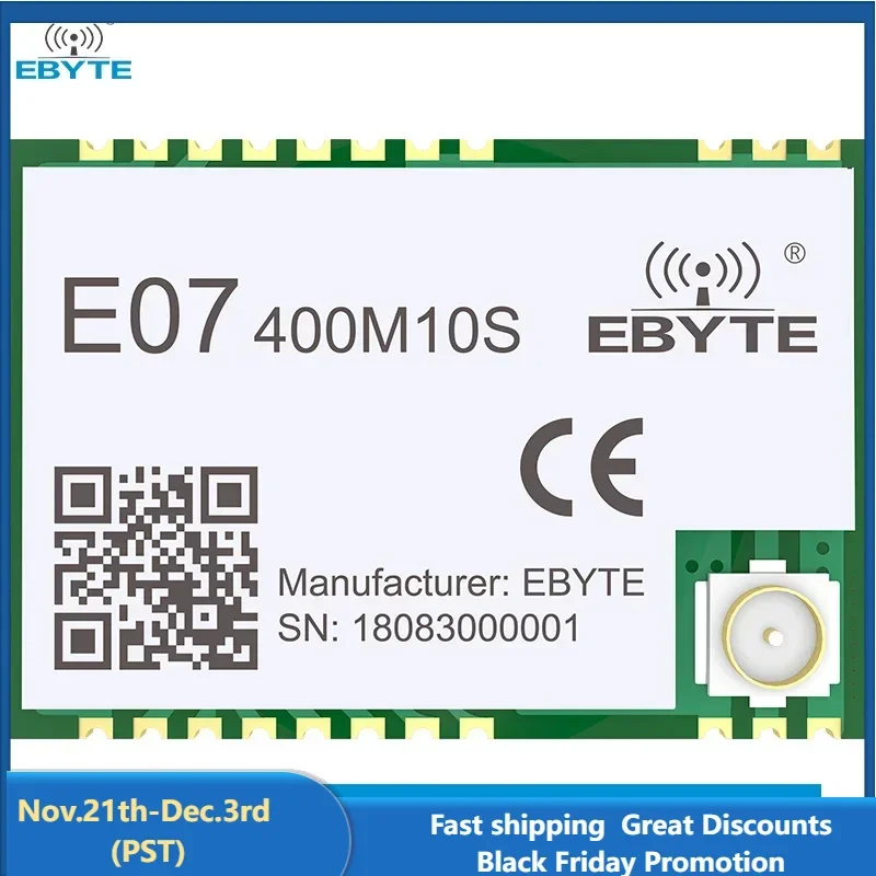 CC1101 Wireless RF Module 433Mhz E07-400M10S IPEX/Stamp Hole Antenna Long Range 1.5km SMD Package SPI Wireless Module