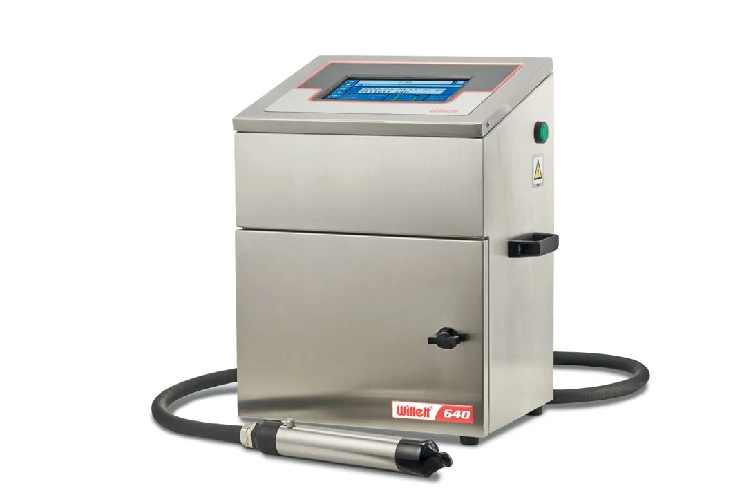 2026 High Quality Second Hand Willett 640 630 CIJ Inkjet Printer for Leather Dye Ink Flex Batch Code Expiration Date Barcode Vis