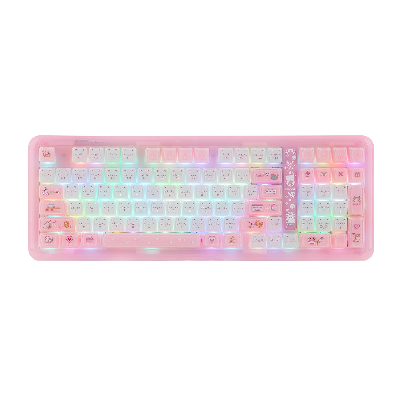KiiBOOM Phantom98 Lite 96% ANSI US Compact Layout Tri-Mode Wireless Creamy Gasket-Mount Mechanical Keyboard VIA‑Programmable
