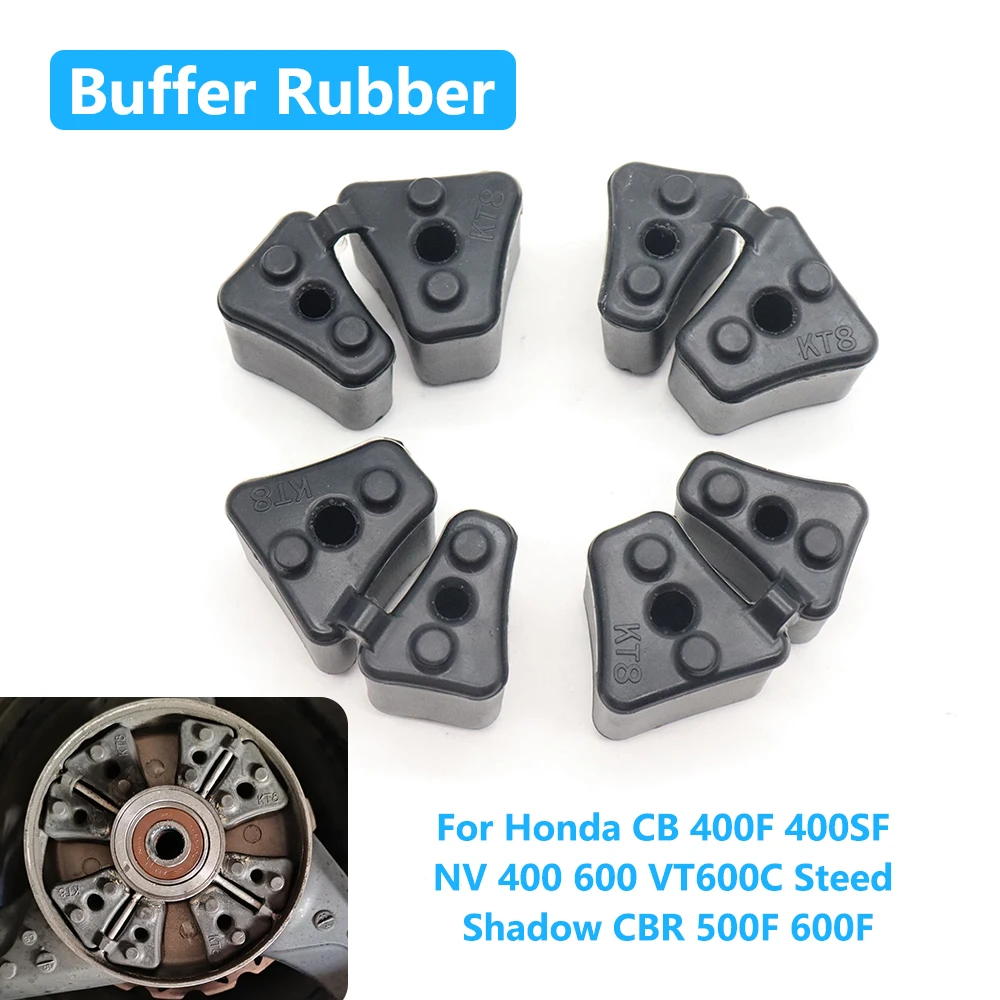 For Honda CB 400F 400SF NV 400 600 VT600C Steed Shadow CBR 500F 600F Motorcycle Hub Damper Rear Wheel Drive Rubber Buffer Kit