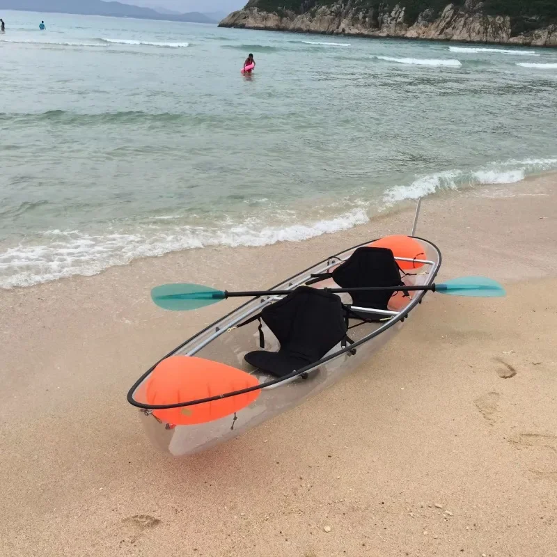 ft kayak 2 person double seat wholesale,touring clear Crystal Kayaks,transparent Fishing kayak for sell