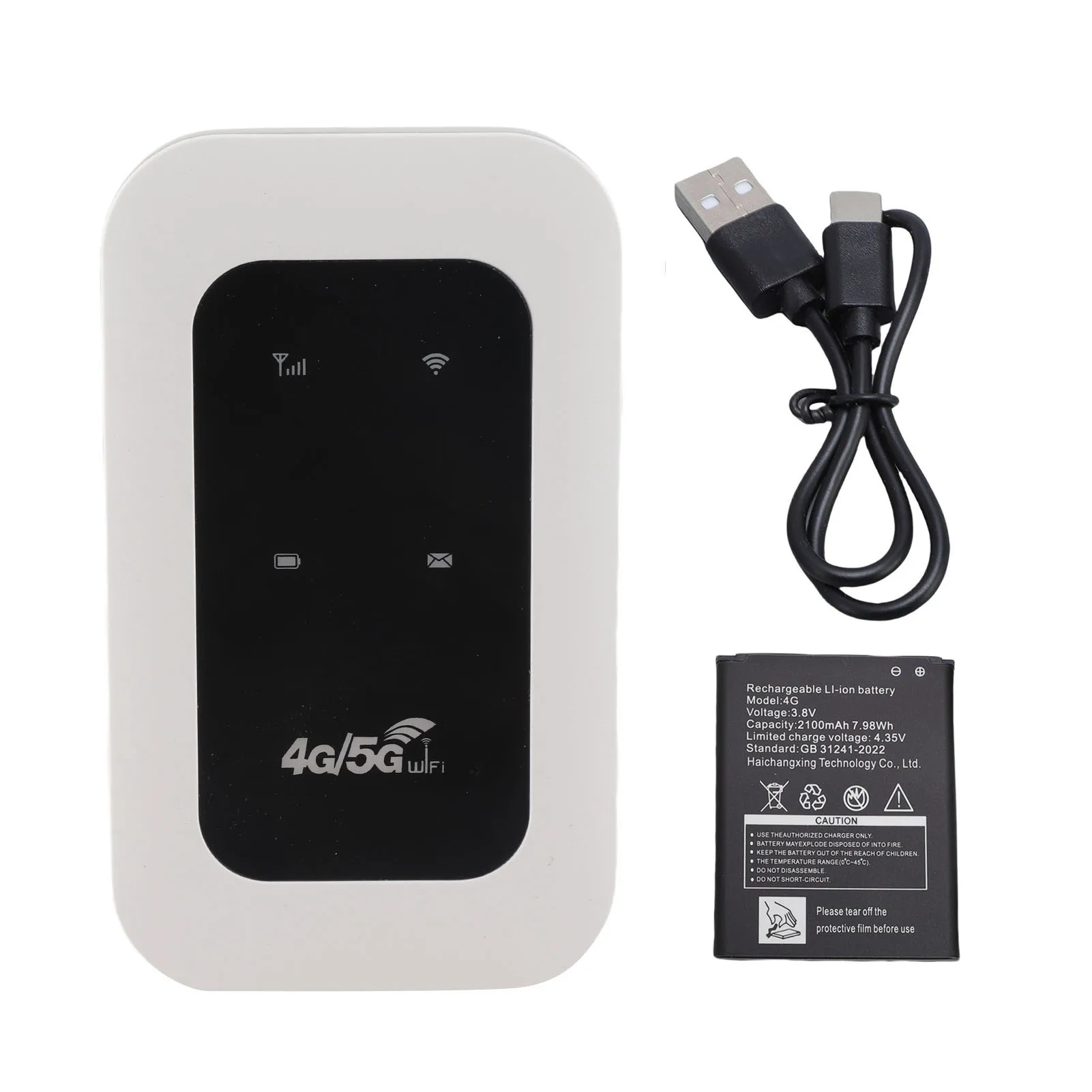 

Portable 4G 300Mbps LTE CAT4 Mobile WiFi Router Hotspot Device USB C Powered 2100mAh Support Connect 10 Devices