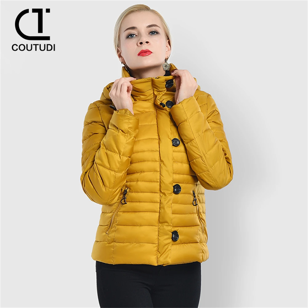 COUTUDI Women Winter Down Jacket White Duck Down Hooded Puffer Jacket Warm Coat Parka Female Fashion Windbreaker Winter Outwear