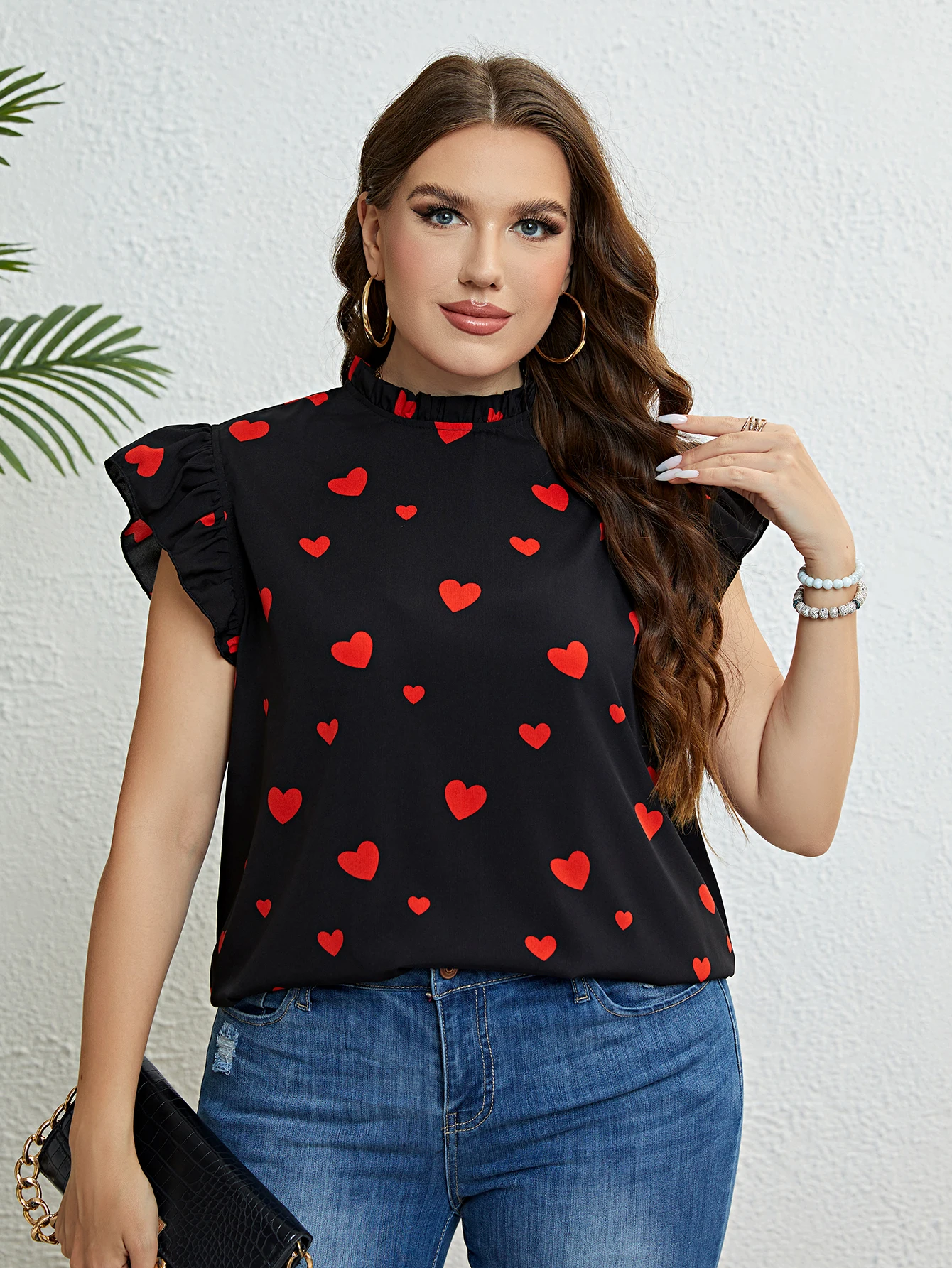 Moda Szyfonowa koszula damska Plus Size Casual Ruffle Short Sleeve Top Black Chic Summer Woman Blouse And Shirts Blouses