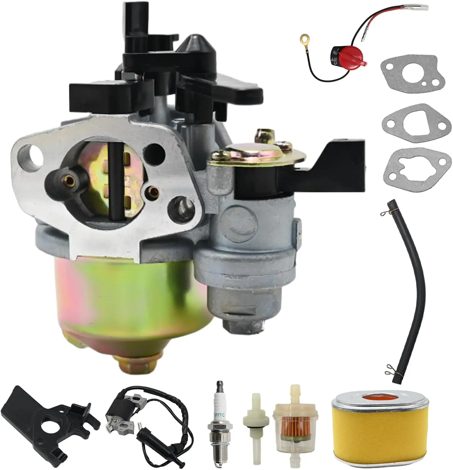 GX160 GX200 Carburetor Replacement for Honda GX120 GX140 GX 160 GX168 GX200 for 5HP 5.5HP 6.5HP Engine，Replaces 16100-ZH8-W61 16