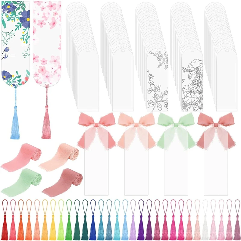

100 шт., акриловые закладки, прозрачные акриловые закладки, закладки «сделай сам», для любителей книг, поделки, подарок для чтения бирки